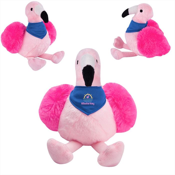 TH80073 6" Fiona Flamingo Plush With Custom Imprint